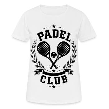 Emblème du club de padel - T-shirt respirant Femme - blanc - Devant - AI Model Female 172 dark (172cm)
