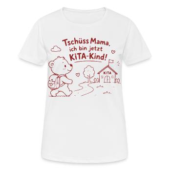 KITA-Abenteuer mit Teddy - Frauen T-Shirt atmungsaktiv - Weiß - Vorne - AI Model Female 172 dark (172cm)