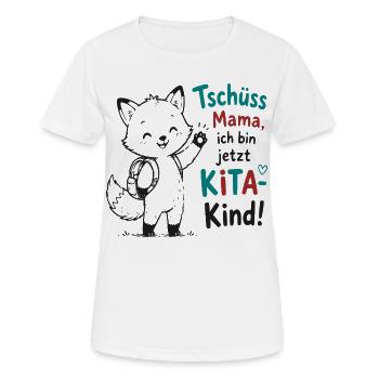 Kita Abschied – Kleiner Fuchs - Frauen T-Shirt atmungsaktiv - Weiß - Vorne - AI Model Female 172 dark (172cm)