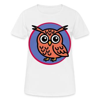 Hibou de dessin animé - T-shirt respirant Femme - blanc - Devant - AI Model Female 172 dark (172cm)