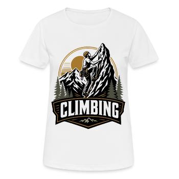 Climbing Vintage Climber Mountain Outdoor - Frauen T-Shirt atmungsaktiv - Weiß - Vorne - AI Model Female 172 dark (172cm)