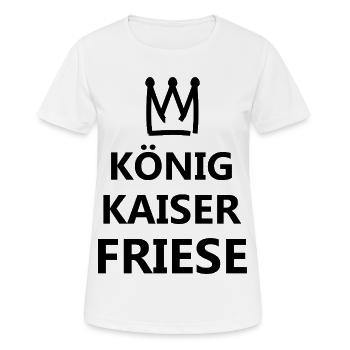 Friesland - Frauen T-Shirt atmungsaktiv - Weiß - Vorne - AI Model Female 172 dark (172cm)