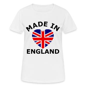 British flag in heart design - Women's Breathable T-Shirt - white - Front - AI Model Female 172 dark (172cm)