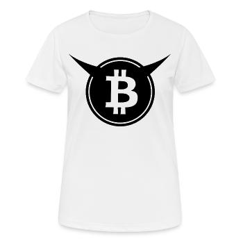 Bitcoin Fanshirts - Frauen T-Shirt atmungsaktiv - Weiß - Vorne - AI Model Female 172 dark (172cm)