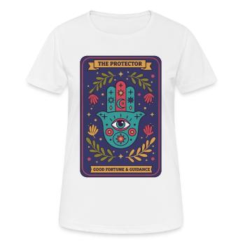 Spirituality Sacred Geometry The Protector - Women's Breathable T-Shirt - white - Front - AI Model Female 172 dark (172cm)