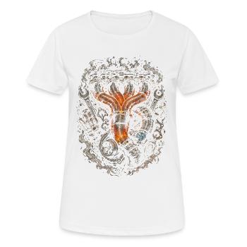 Rolling Coal - Frauen T-Shirt atmungsaktiv - Weiß - Vorne - AI Model Female 172 dark (172cm)