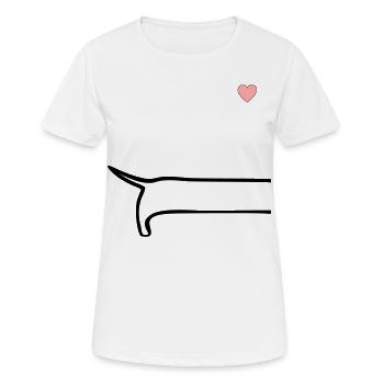 Dos de chien minimaliste - T-shirt respirant Femme - blanc - Devant - AI Model Female 172 dark (172cm)