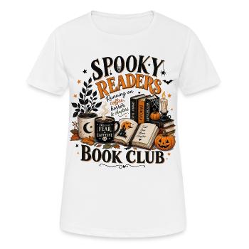 Club de lecture des lecteurs fantômes - T-shirt respirant Femme - blanc - Devant - AI Model Female 172 dark (172cm)
