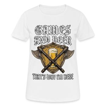 Hache à bière et le Moyen Âge - T-shirt respirant Femme - blanc - Devant - AI Model Female 172 dark (172cm)