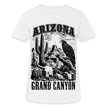Arizona Grand Canyon Wüstensilhouette - Frauen T-Shirt atmungsaktiv - Weiß - Vorne - AI Model Female 172 dark (172cm)