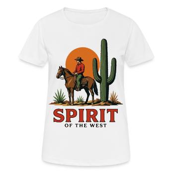 Esprit de l'Ouest Cowboy Crépuscule - Women's Breathable T-Shirt - white - Front - AI Model Female 172 dark (172cm)