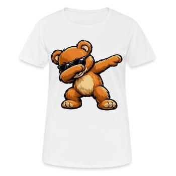 Dabbing Teddy - Frauen T-Shirt atmungsaktiv - Weiß - Vorne - AI Model Female 172 dark (172cm)