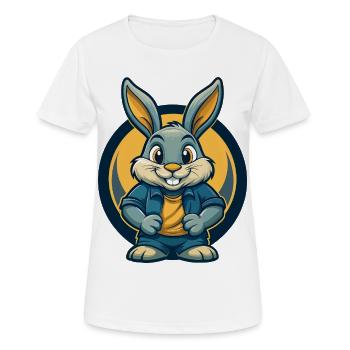 Mascotte de Kawaii Mascotte Cartoon Logo Logo Clipart Badge - T-shirt respirant Femme - blanc - Devant - AI Model Female 172 dark (172cm)