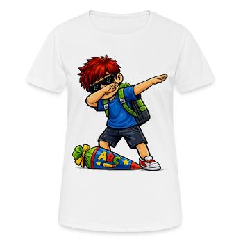 Dabbing ABC-Schütze rote Haare (Ginger) - Frauen T-Shirt atmungsaktiv - Weiß - Vorne - AI Model Female 172 dark (172cm)