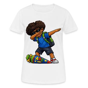 Dabbing ABC-Schütze Afro - Frauen T-Shirt atmungsaktiv - Weiß - Vorne - AI Model Female 172 dark (172cm)