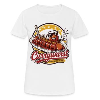 Team Currywurst | Fast Food Cult - Women's Breathable T-Shirt - white - Front - AI Model Female 172 dark (172cm)