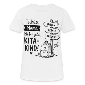Kita Kind Abschiedsmotiv - Frauen T-Shirt atmungsaktiv - Weiß - Vorne - AI Model Female 172 dark (172cm)