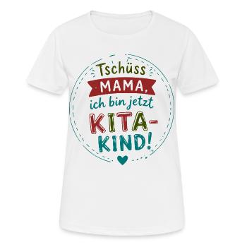KitaKind Abschiedsmotto - Frauen T-Shirt atmungsaktiv - Weiß - Vorne - AI Model Female 172 dark (172cm)