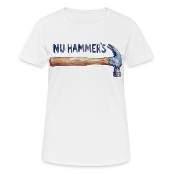 Marteau aquarelle - Le Marteau Nu - T-shirt respirant Femme - blanc - Devant - AI Model Female 172 dark (172cm)