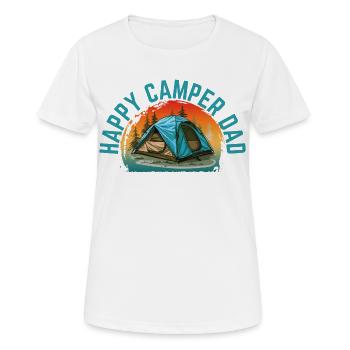 PAPA CAMPEUR HEUREUX - T-shirt respirant Femme - blanc - Devant - AI Model Female 172 dark (172cm)
