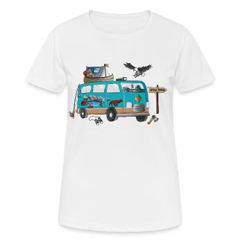 Outdoor Stay Wild Camper Motiv Vanlife Camping - Frauen T-Shirt atmungsaktiv - Weiß - Vorne - AI Model Female 172 dark (172cm)