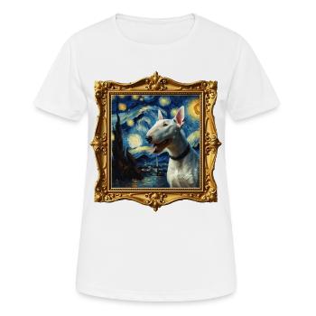 Bull Terrier Nuit étoilée - T-shirt respirant Femme - blanc - Devant - AI Model Female 172 dark (172cm)