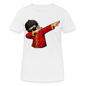 Dabbing Chinese - Frauen T-Shirt atmungsaktiv - Weiß - Vorne - AI Model Female 172 dark (172cm)