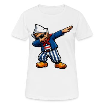 Dabbing Holländer - Frauen T-Shirt atmungsaktiv - Weiß - Vorne - AI Model Female 172 dark (172cm)