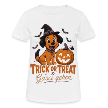 Halloween Kürbis-Gang - Frauen T-Shirt atmungsaktiv - Weiß - Vorne - AI Model Female 172 dark (172cm)