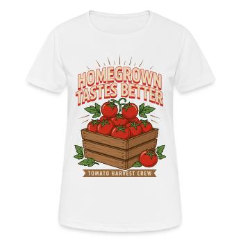 Homegrown Tastes Better Tomato Crew - Women's Breathable T-Shirt - white - Front - AI Model Female 172 dark (172cm)