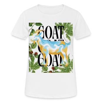 GOAT Legacy Argentina Colors Fußball-Tribute - Frauen T-Shirt atmungsaktiv - Weiß - Vorne - AI Model Female 172 dark (172cm)