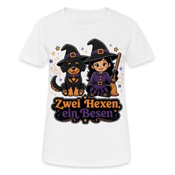 Hexen-Meute - Frauen T-Shirt atmungsaktiv - Weiß - Vorne - AI Model Female 172 dark (172cm)