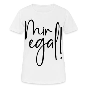 Mir egal - Frauen T-Shirt atmungsaktiv - Weiß - Vorne - AI Model Female 172 dark (172cm)