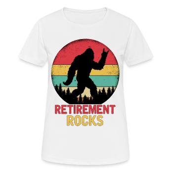 Retirement Rocks - Frauen T-Shirt atmungsaktiv - Weiß - Vorne - AI Model Female 172 dark (172cm)