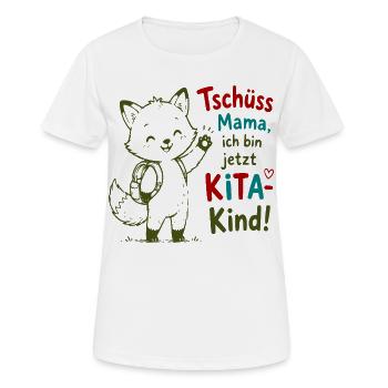 Kita Abschied: Kleiner Fuchs - Frauen T-Shirt atmungsaktiv - Weiß - Vorne - AI Model Female 172 dark (172cm)