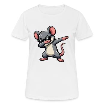 Dabbing Maus - Frauen T-Shirt atmungsaktiv - Weiß - Vorne - AI Model Female 172 dark (172cm)