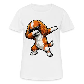 Dabbing Cocker Spaniel - Frauen T-Shirt atmungsaktiv - Weiß - Vorne - AI Model Female 172 dark (172cm)