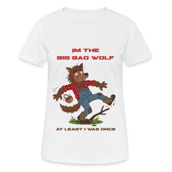 Big Bad Wolf Clumsy – lustiges Werwolf-T-Shirt - Frauen T-Shirt atmungsaktiv - Weiß - Vorne - AI Model Female 172 dark (172cm)