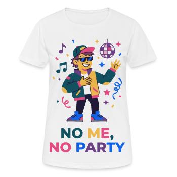 Keine Party ohne mich – lustiges Party-T-Shirt - Frauen T-Shirt atmungsaktiv - Weiß - Vorne - AI Model Female 172 dark (172cm)