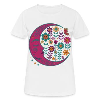 Spiritualität Meditation Heilige Geometrie Lotus - Frauen T-Shirt atmungsaktiv - Weiß - Vorne - AI Model Female 172 dark (172cm)