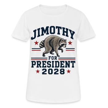 Jimothy zum Präsidenten 2028 - Frauen T-Shirt atmungsaktiv - Weiß - Vorne - AI Model Female 172 dark (172cm)