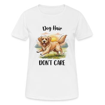 Golden Retriever Hundehaare kümmern sich nicht um Design - Frauen T-Shirt atmungsaktiv - Weiß - Vorne - AI Model Female 172 dark (172cm)