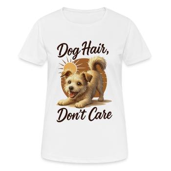 Hundehaare kümmern sich nicht um Welpenhaare überall Merch - Frauen T-Shirt atmungsaktiv - Weiß - Vorne - AI Model Female 172 dark (172cm)