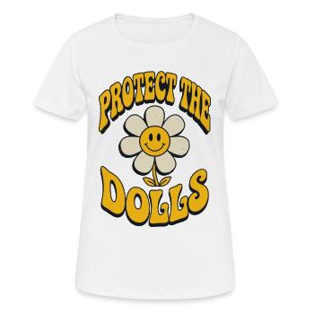 Protect The Dolls Flower Retro - Women's Breathable T-Shirt - white - Front - AI Model Female 172 dark (172cm)