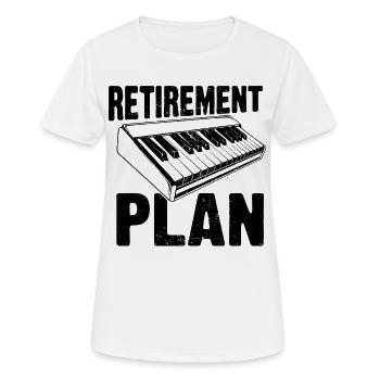 Retirement Plan Piano Keyboard - Women's Breathable T-Shirt - white - Front - AI Model Female 172 dark (172cm)