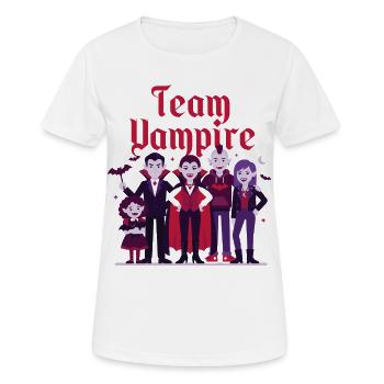 Team Vampire Family - Frauen T-Shirt atmungsaktiv - Weiß - Vorne - AI Model Female 172 dark (172cm)