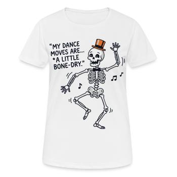Skeleton Dance Top Hat - Women's Breathable T-Shirt - white - Front - AI Model Female 172 dark (172cm)
