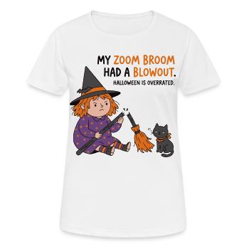 Besen Blowout Hexen-Tee - Frauen T-Shirt atmungsaktiv - Weiß - Vorne - AI Model Female 172 dark (172cm)