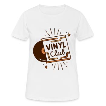 Vinylclub-Analog-Musikästhetik - Frauen T-Shirt atmungsaktiv - Weiß - Vorne - AI Model Female 172 dark (172cm)