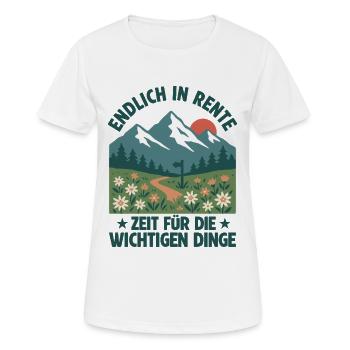Rente Retro Berge Zeit zu Wandern - Frauen T-Shirt atmungsaktiv - Weiß - Vorne - AI Model Female 172 dark (172cm)